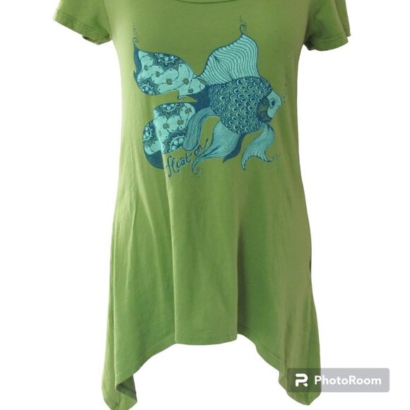 SOUL FLOWER LADIES GREEN FISH TSHIRT - Picture 7 of 9